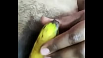 Bangalore girl using banana for her pussy